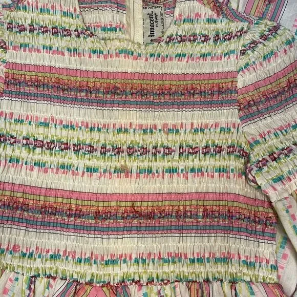 Vintage 70s Young Innocent by Arpeja Prairie Cottagecore Printed Maxi Dress Wome - Picture 4 of 7